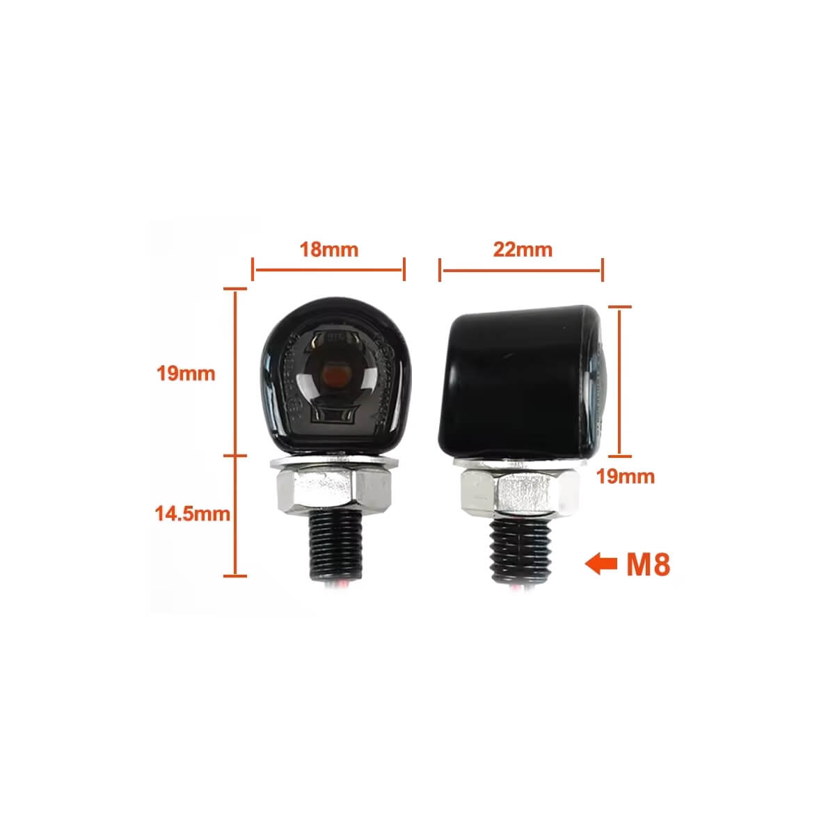 Piscas Boober Led 1 Led Pretos