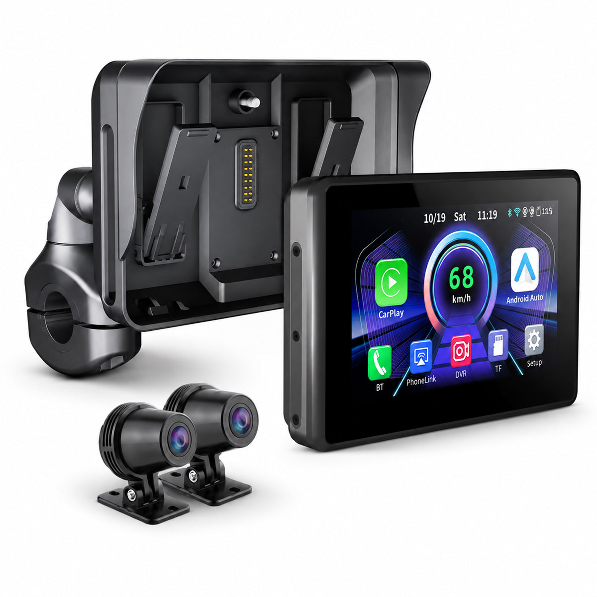 Carplay/ Android Auto MPAI-3 Ecrã 5" C/ Câmeras Octa-Core