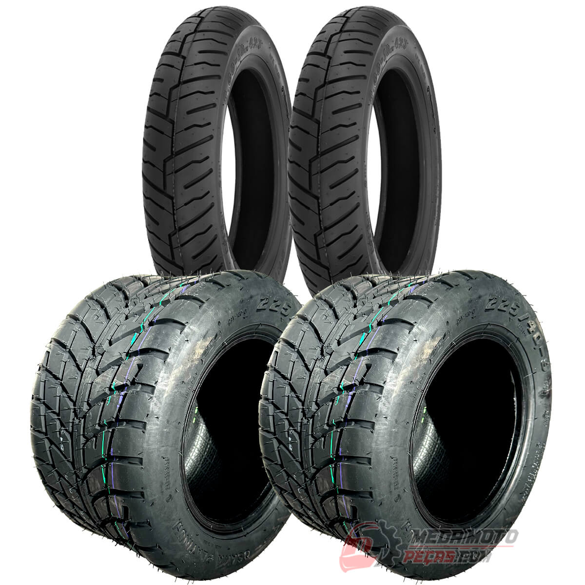 Kit Pneus Quad/ Atv 130/70-10 / 225/40-9 Street Racing