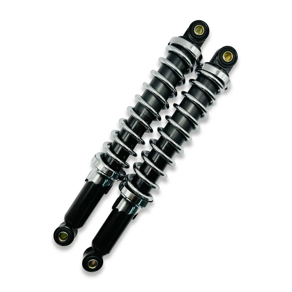 Amortecedores Preto / Mola Cromada 380MM