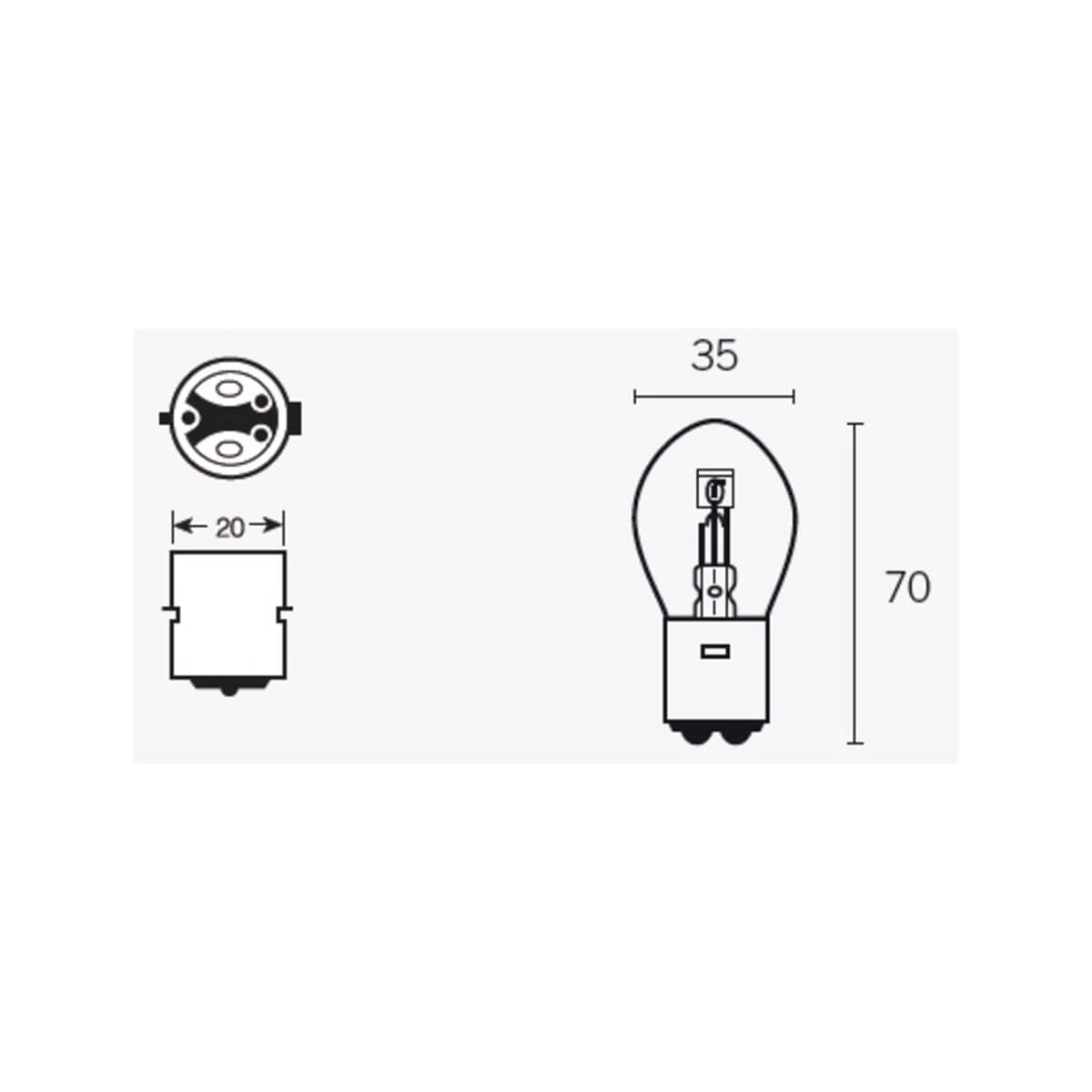 Lâmpada BILUX 6V35/35W