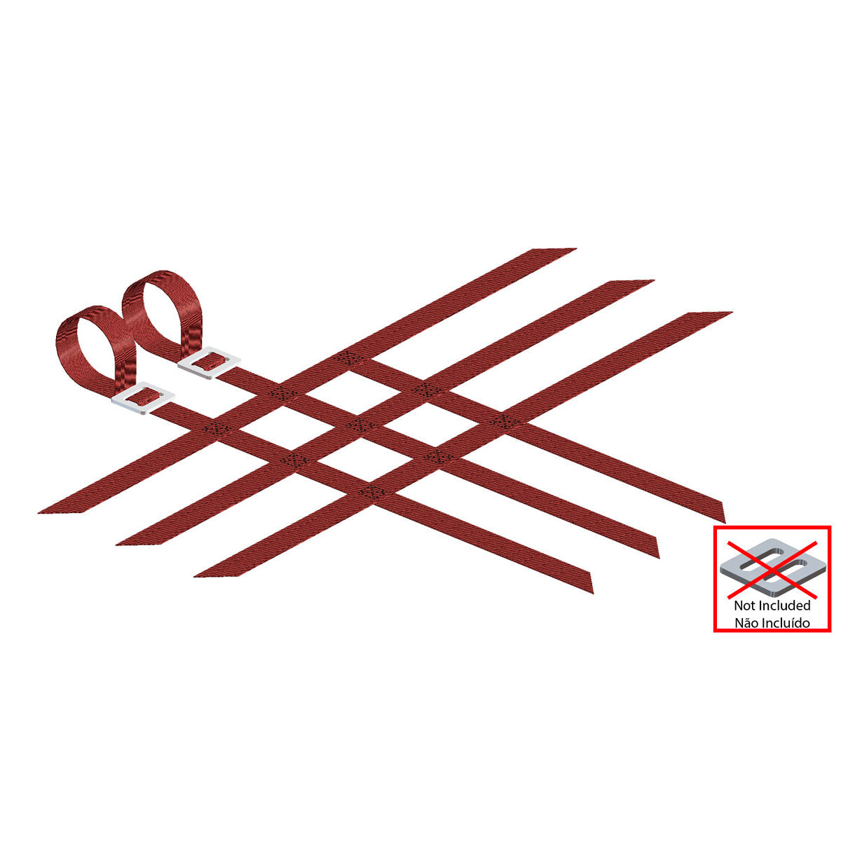 Fitas Nerf Bar 3-3-3 Vermelhas Simples CROSSPRO