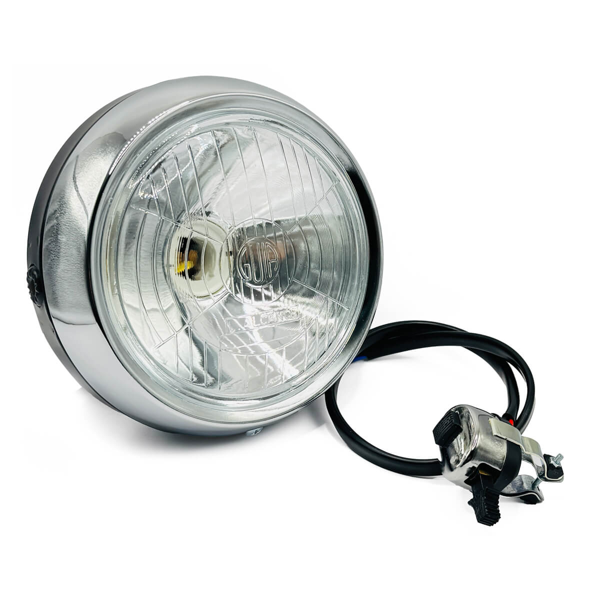 Farol M/73 Cromado/ Preto C/ Comutador