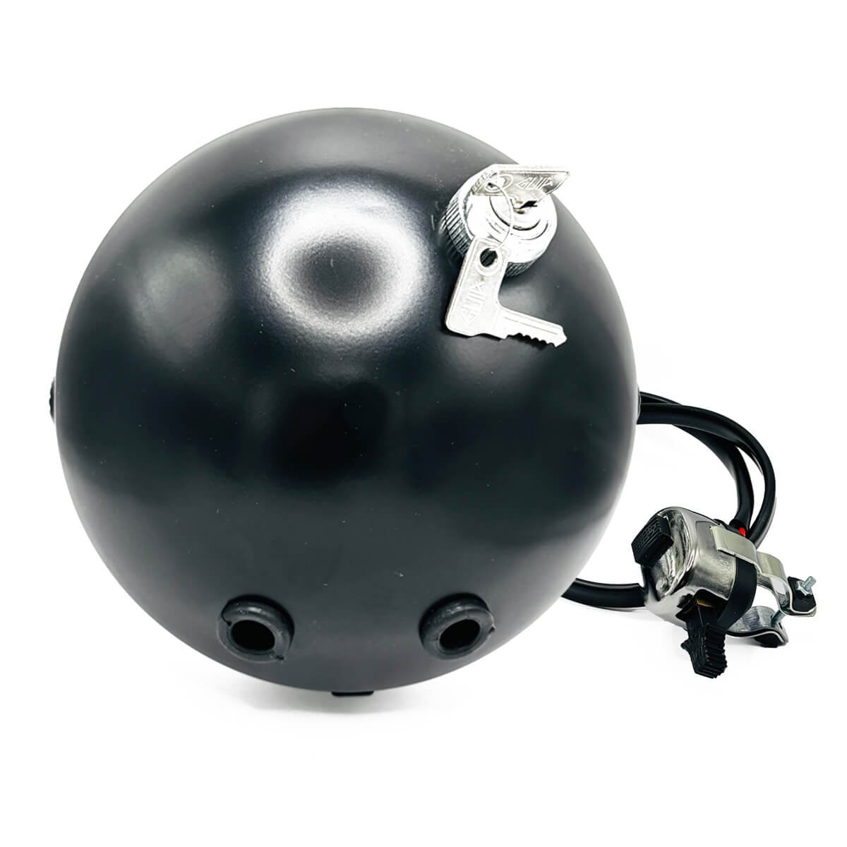 Farol M/73 Cromado/ Preto C/ Chave e C/ Comutador