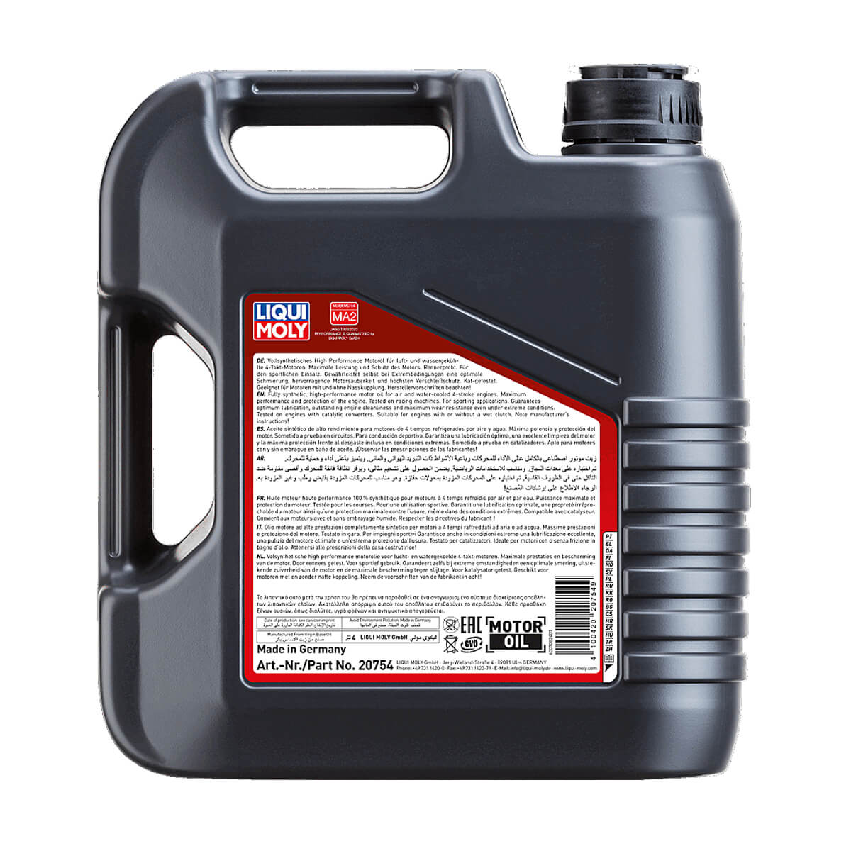 Óleo Liqui Moly 100% Sintético Street Race 10w40 4T (4L)