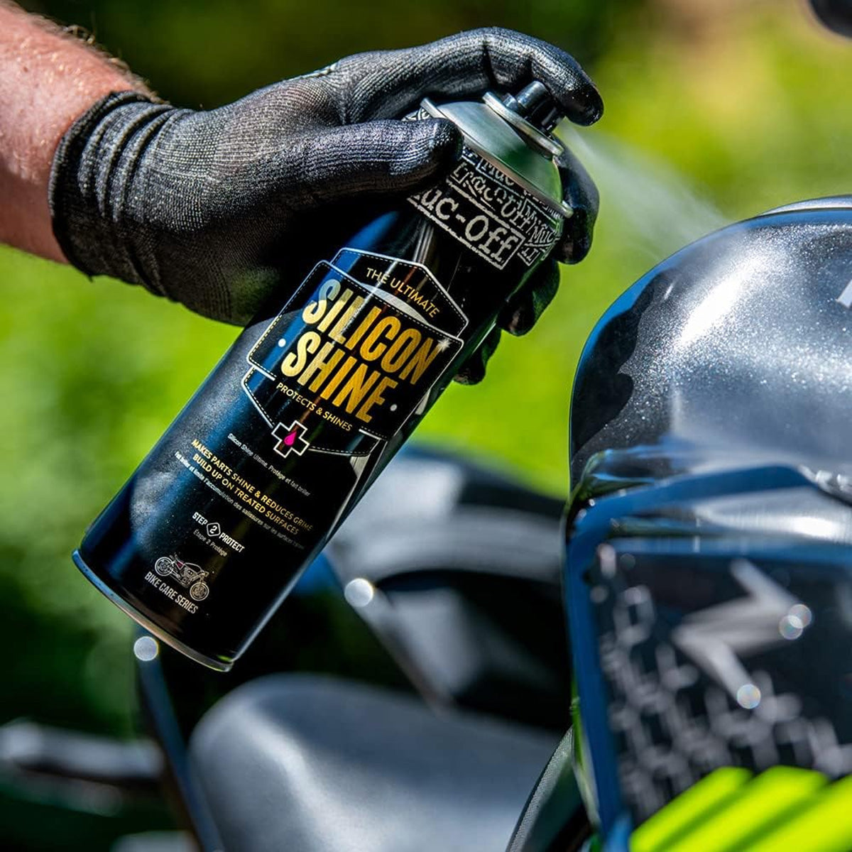 Spray Abrilhantador e Protetor Silicone Shine MUC-OFF