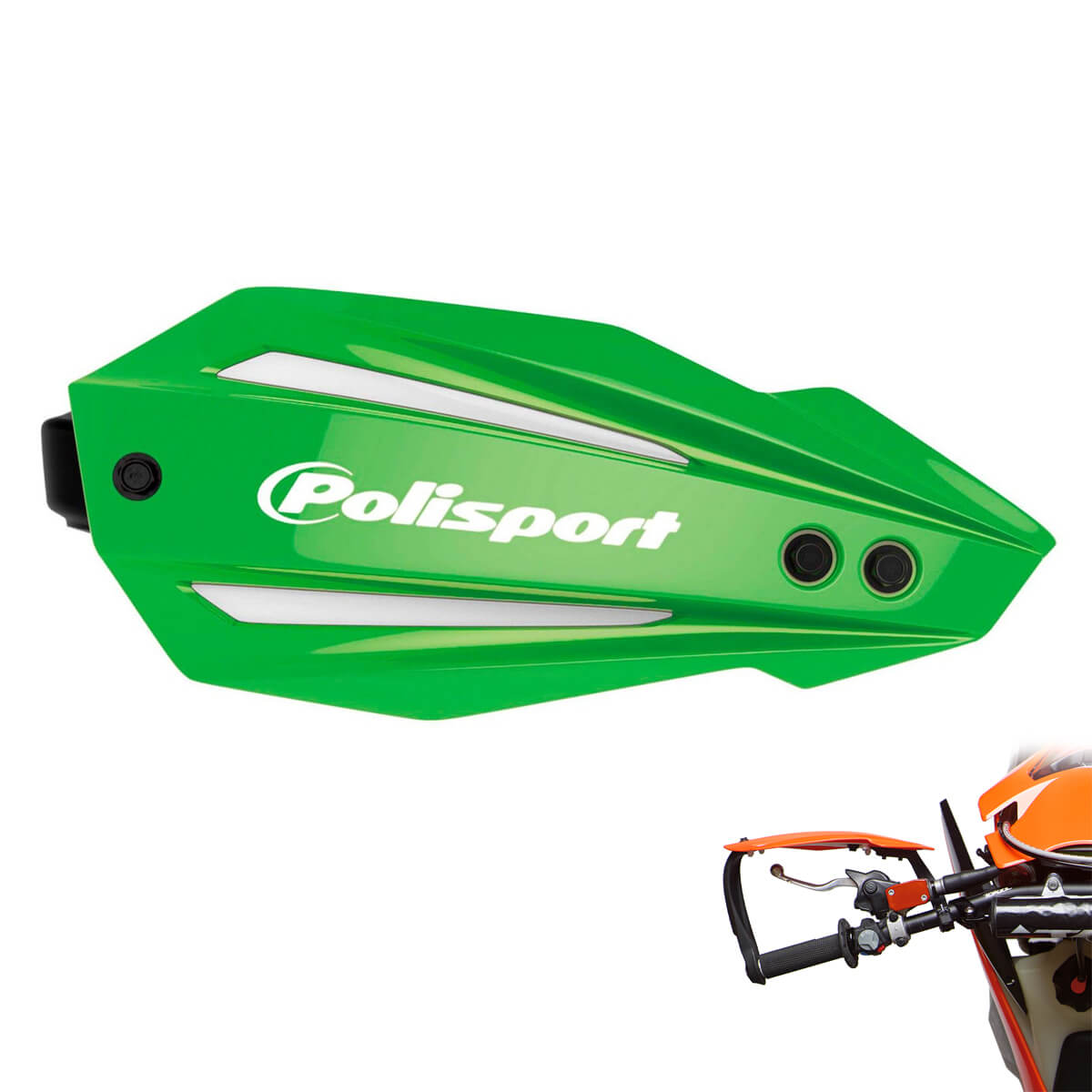 Proteções de Mãos Fechadas BULLIT Verde POLISPORT