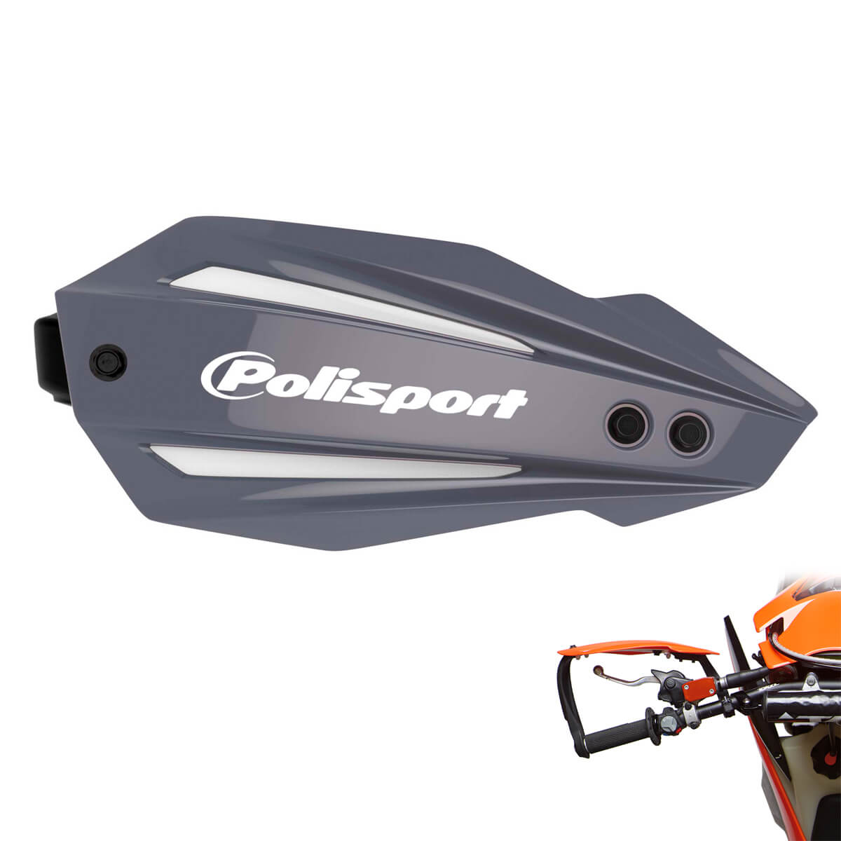 Proteções de Mãos Fechadas BULLIT Nardo Grey POLISPORT