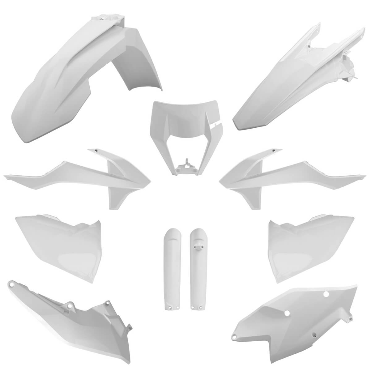 Kit Plásticos Completo KTM EXC/EXC-F (2017-19) Branco