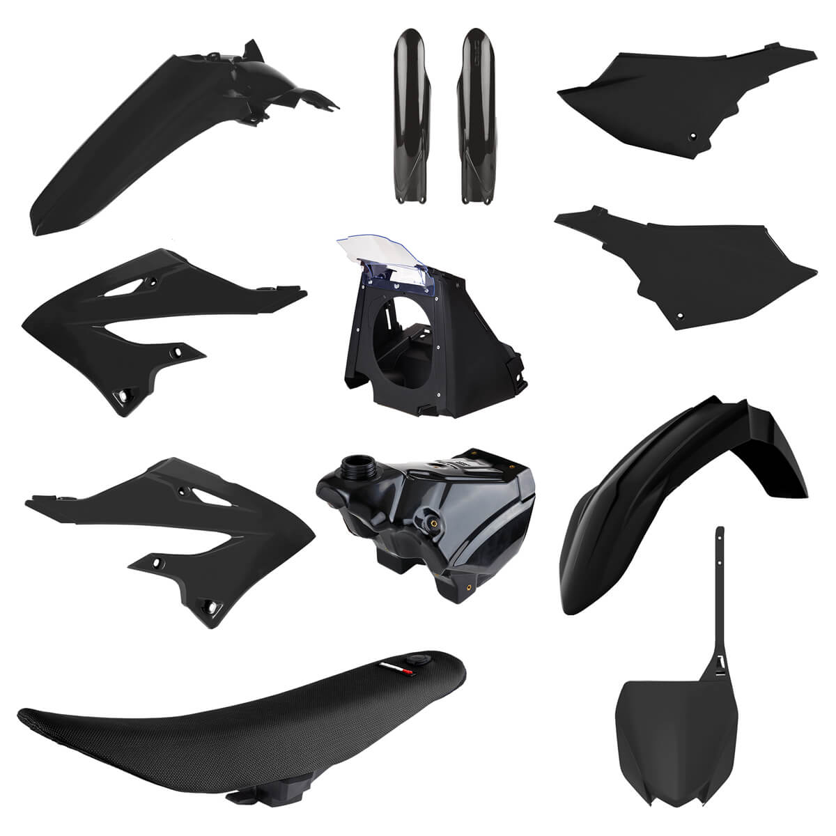 Kit Plásticos Restyling Yamaha YZ 125/ 250 (2002-21) Preto