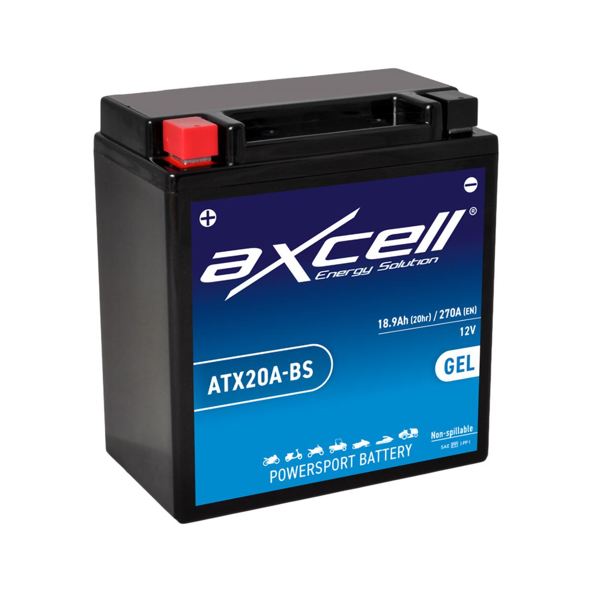 Bateria AXCELL ATX20A / YTX20A (Carregada e Ativa)