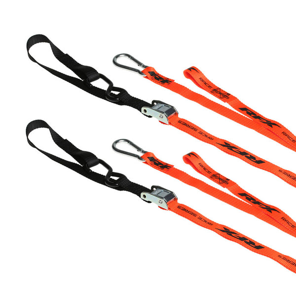 Pack Cintas Transporte Motos Reforçadas Preto/ Laranja RFX