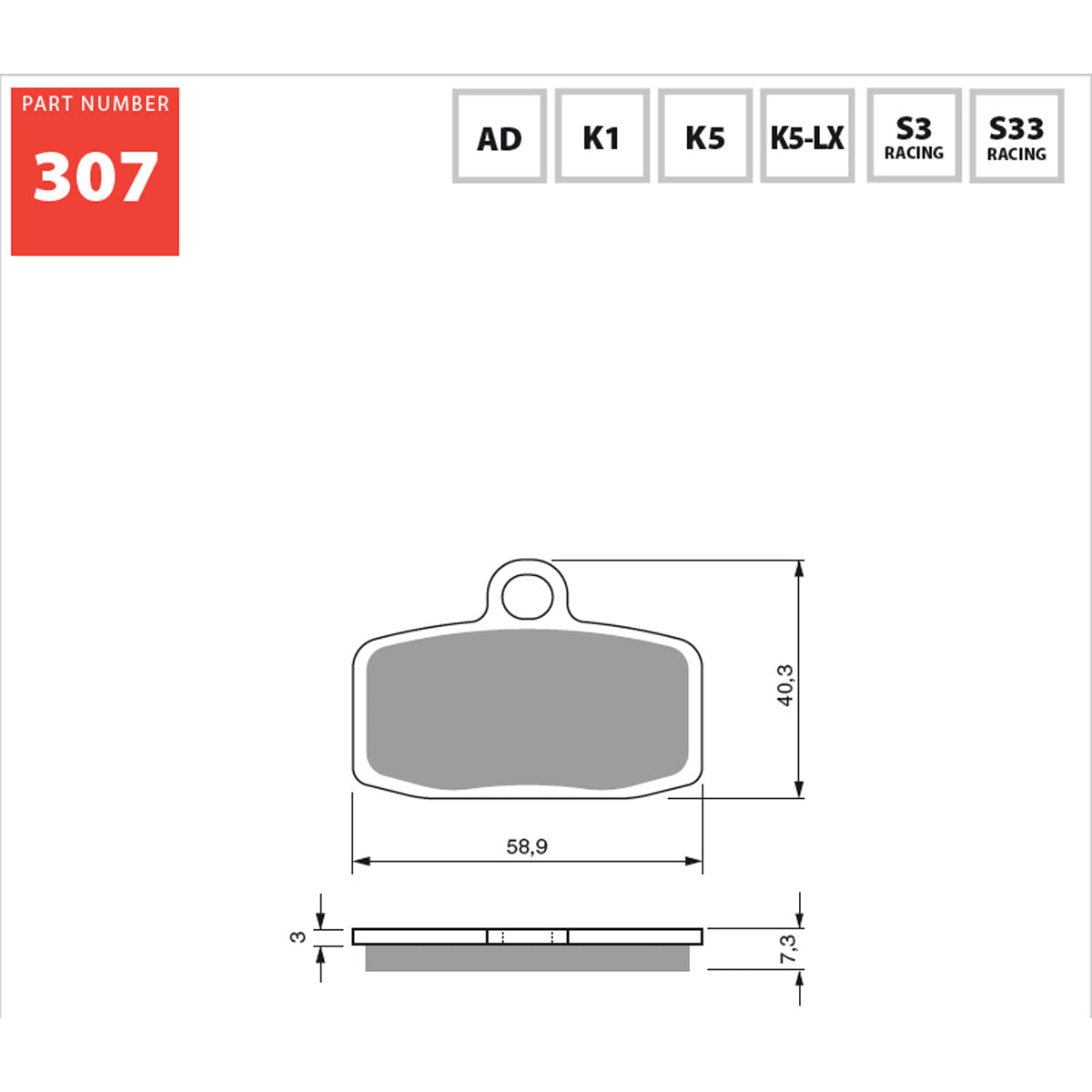 Pastillas de Freno Delanteras GF307 S3 GOLDFREN