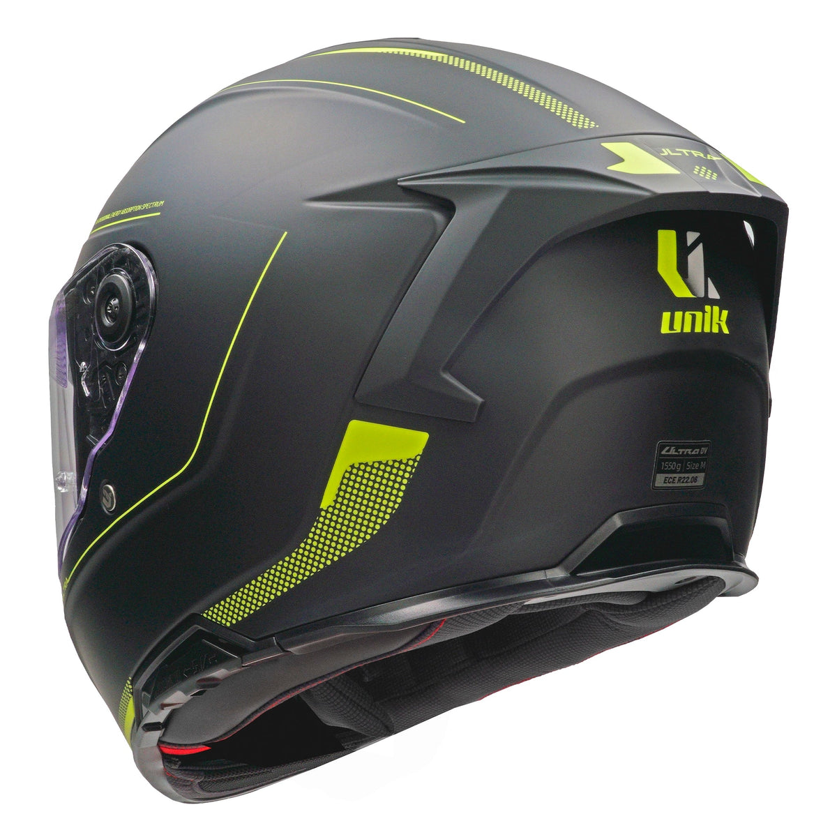 Capacete Unik Ultra DV Microdot C/ Óculos Preto/ Amarelo - L