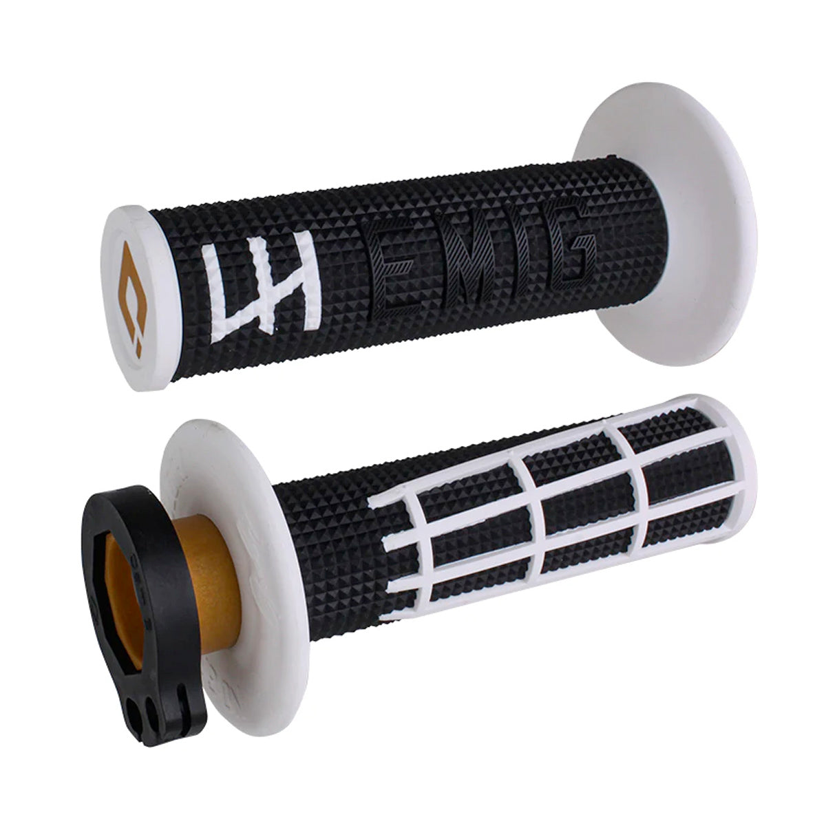 Punhos ODI EMIG 2.0 Lock-On Preto/ Branco