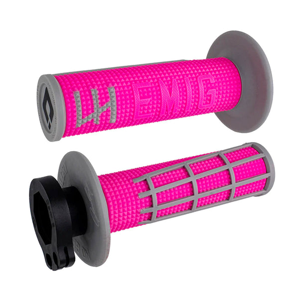 Punhos ODI EMIG 2.0 Lock-On Rosa/ Cinzento