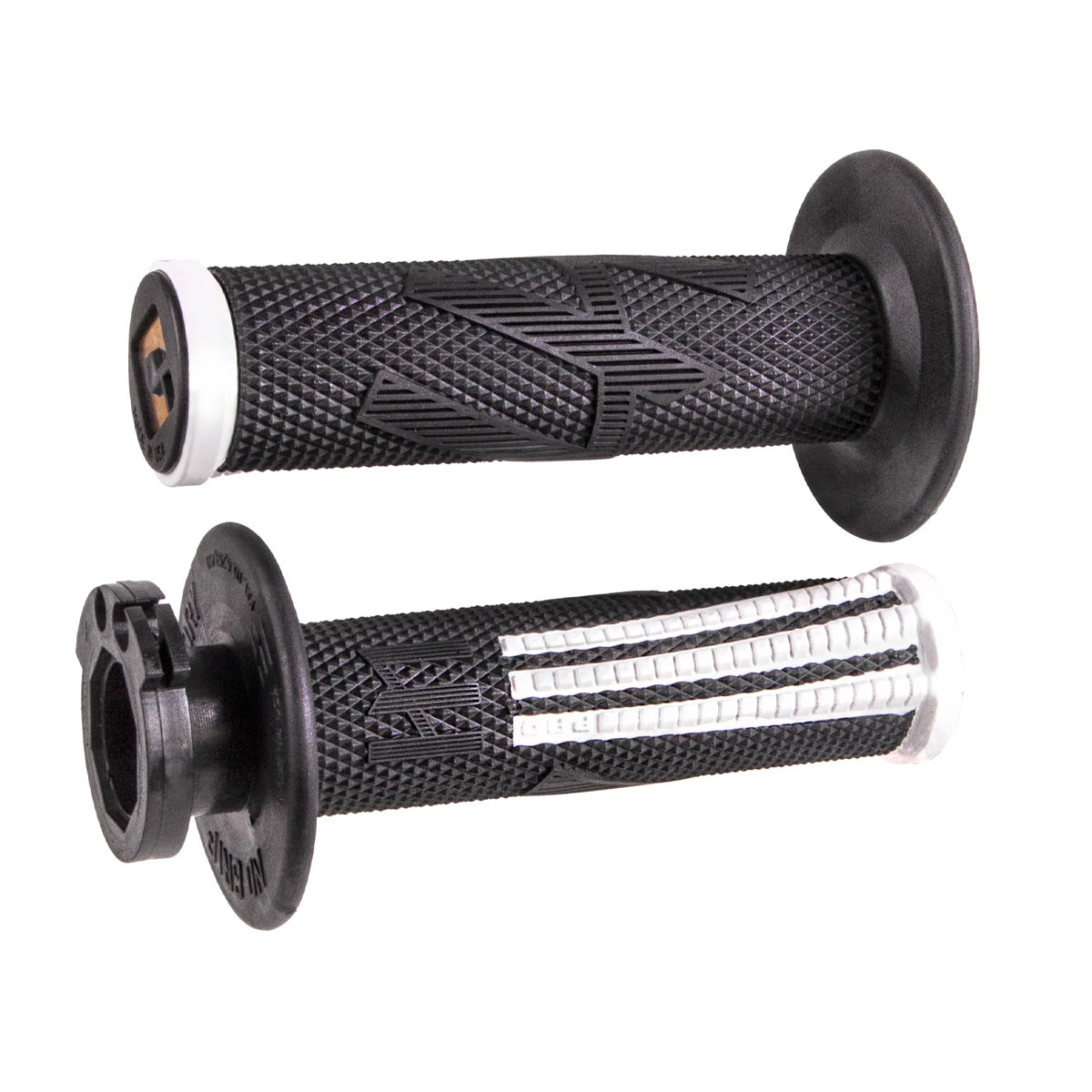 Puños ODI EMIG PRO V2 Lock-On Negro/Blanco