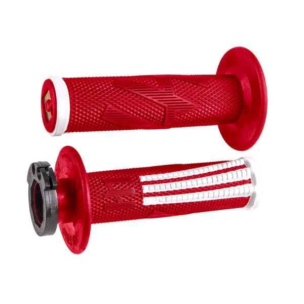 Punhos ODI EMIG PRO V2 Lock-On Vermelho/ Branco