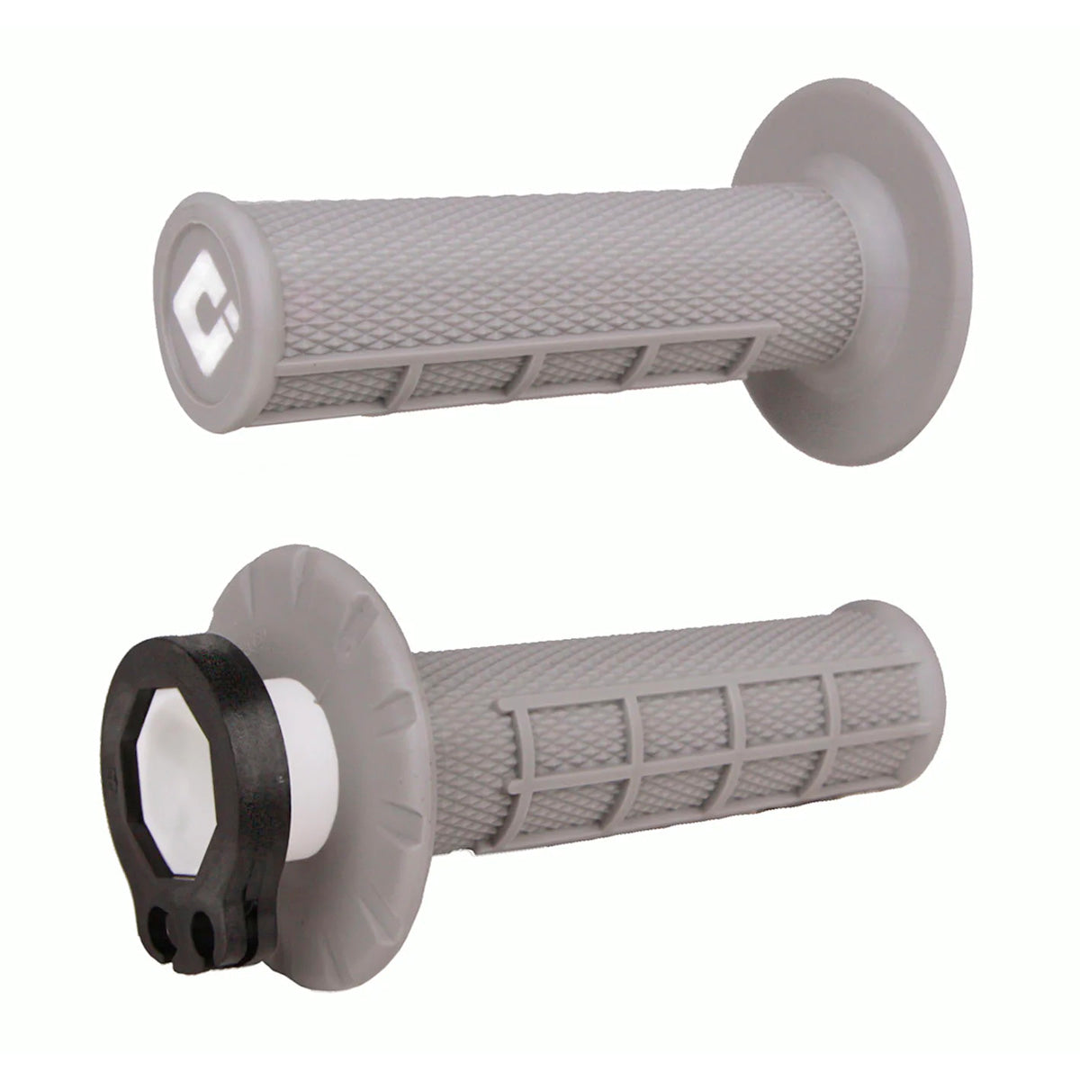 Punhos ODI MX V2 Half-Waffle Lock-On Cinzento