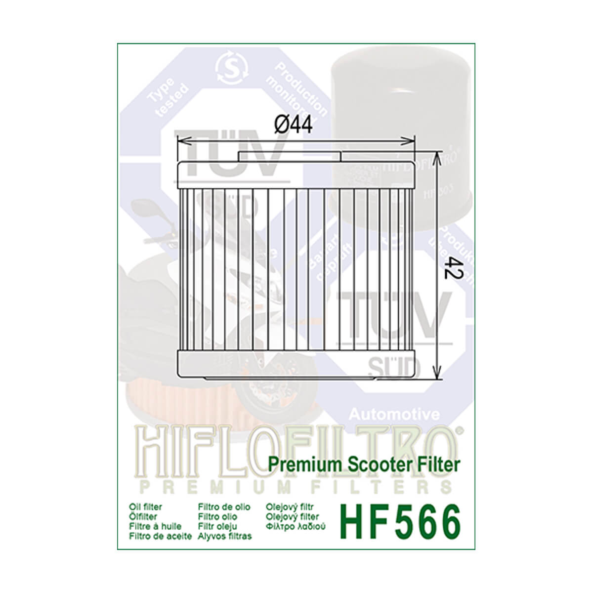 Filtro de Óleo HF566 Hiflofiltro