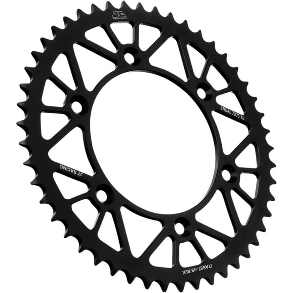 Piñón JTA 897 de aluminio negro con 49 dientes KTM