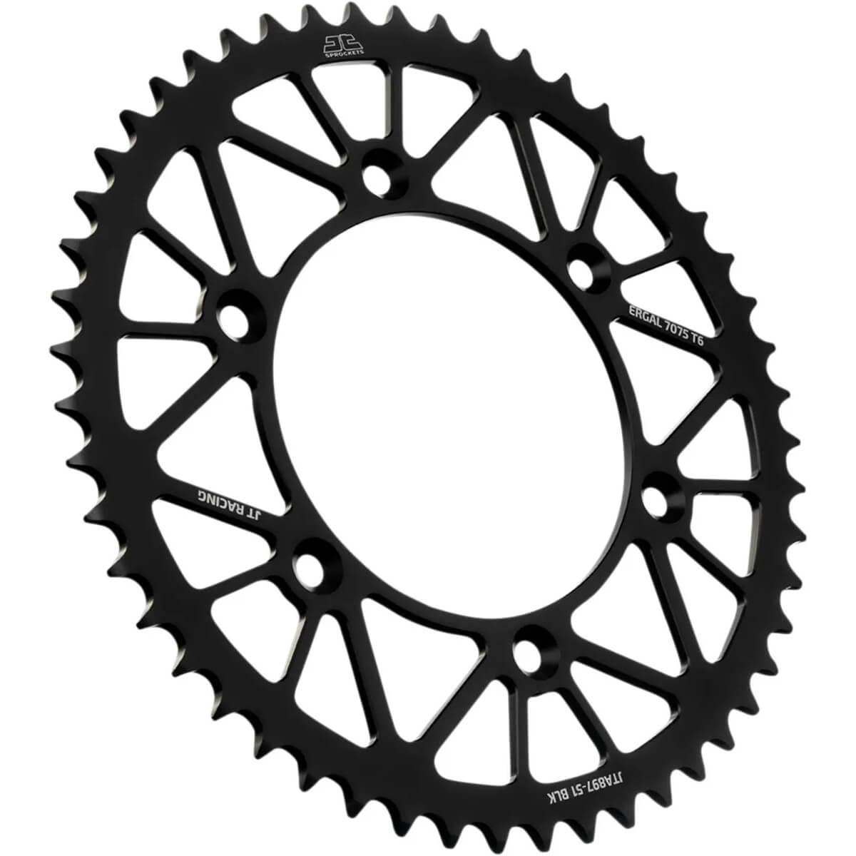 Corona JTA 897 de aluminio negro con 51 dientes KTM