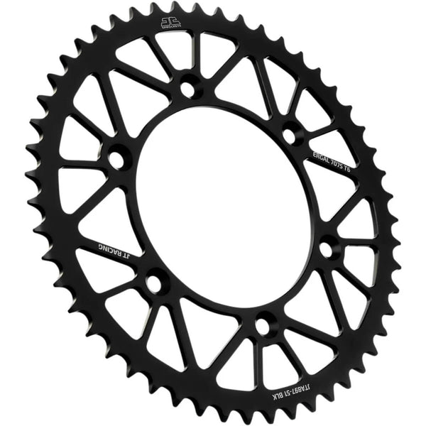 Corona JTA 897 de aluminio negro con 51 dientes KTM