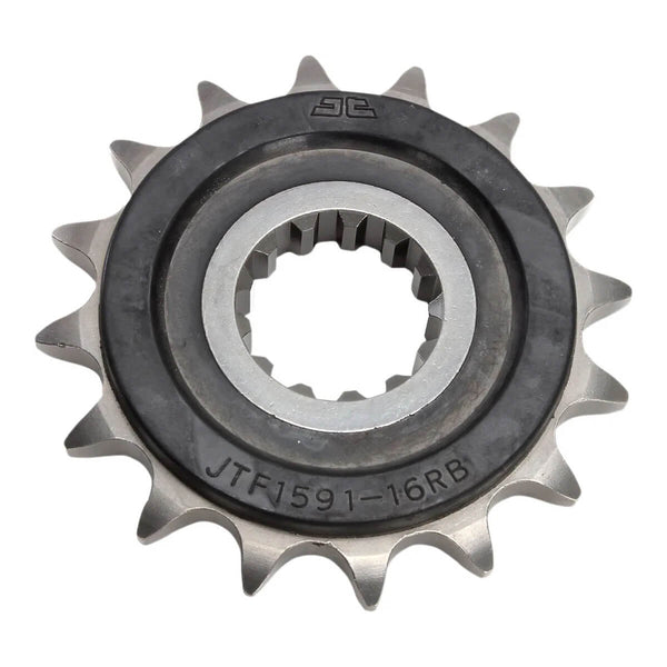 Pinhão JT 1591 RB de aço com Borracha 16 dentes