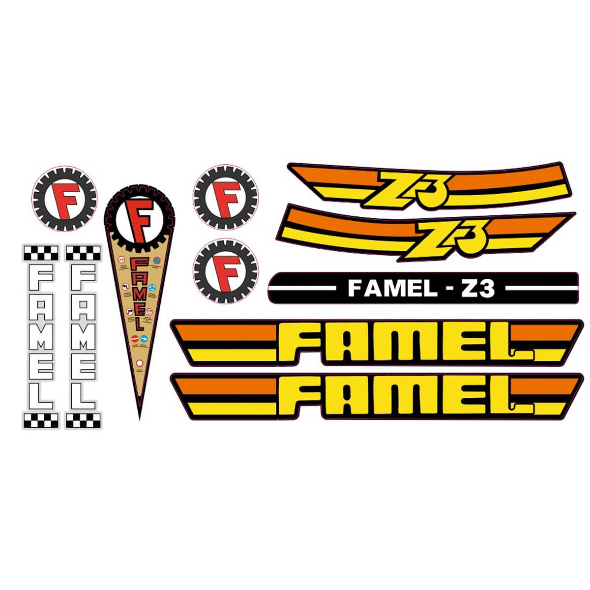 Kit Autocolantes Completo Famel Z3