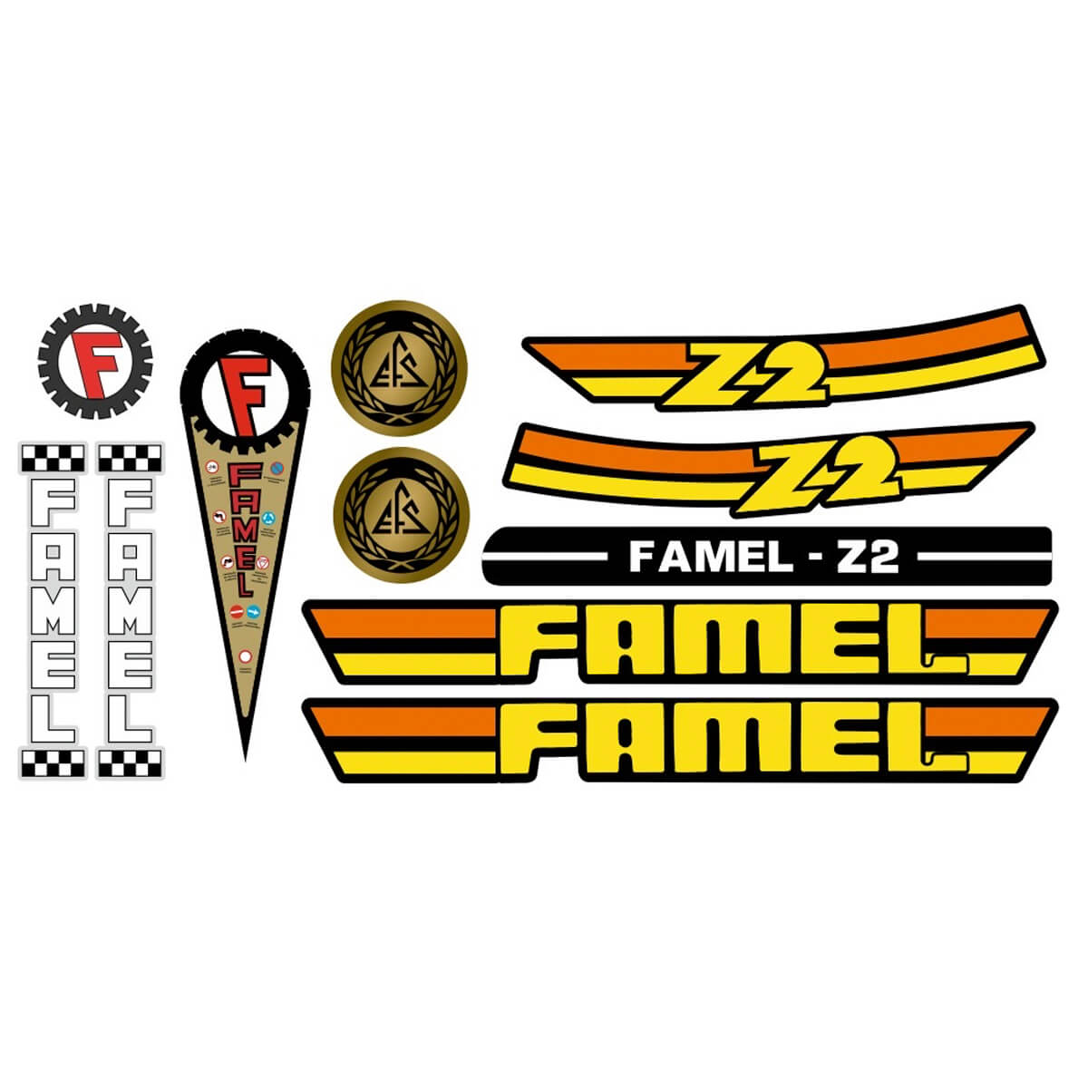 Kit Autocolantes Completo Famel Z2