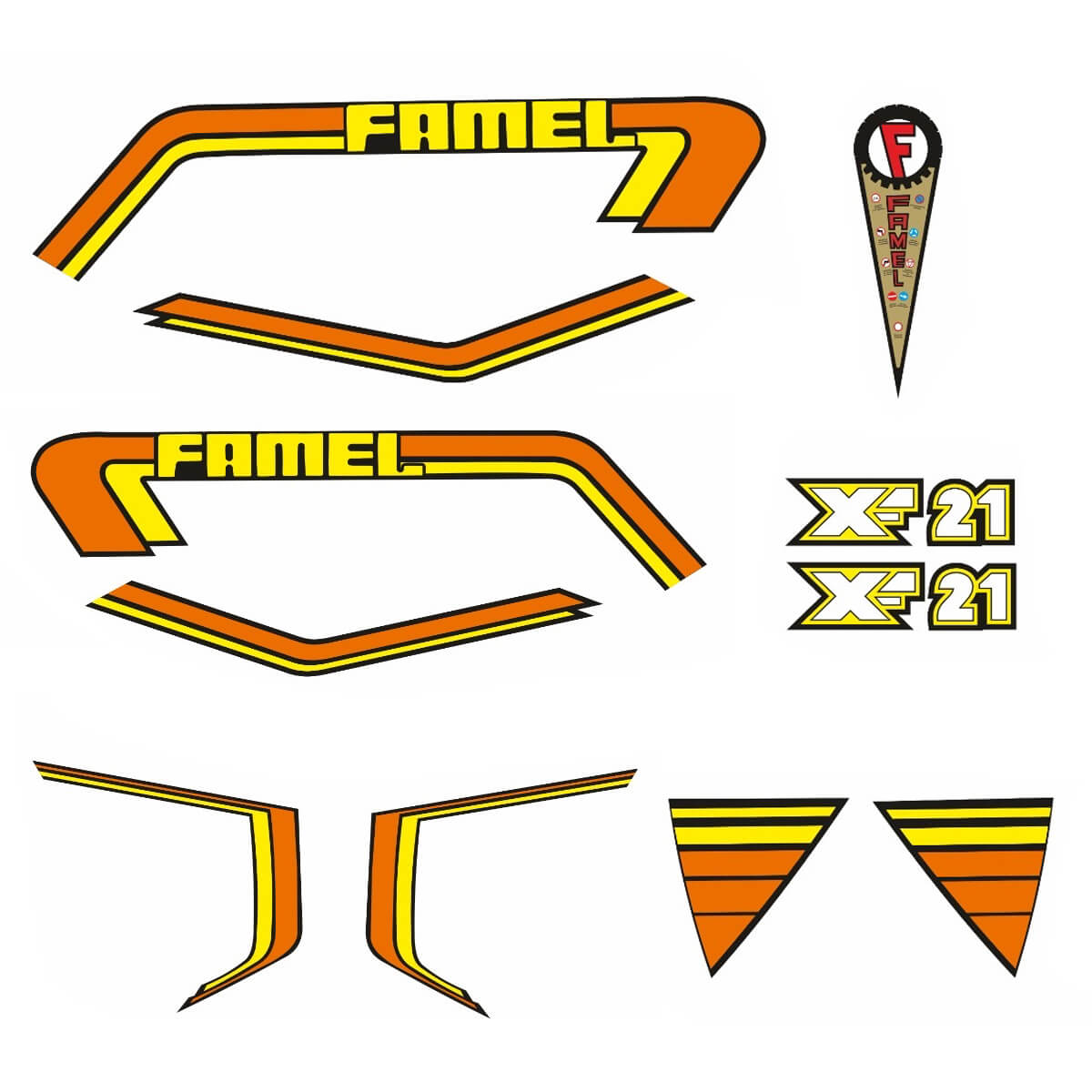 Kit Autocolantes Completo Famel XF 21