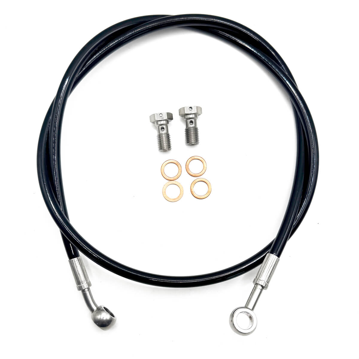 Kit Tubo Malha Aço de Travão Yamaha DT 50 LC/ LCD/E Preto