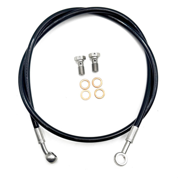 Kit Tubo Malha Aço de Travão Yamaha DT 50 LC/ LCD/E Preto