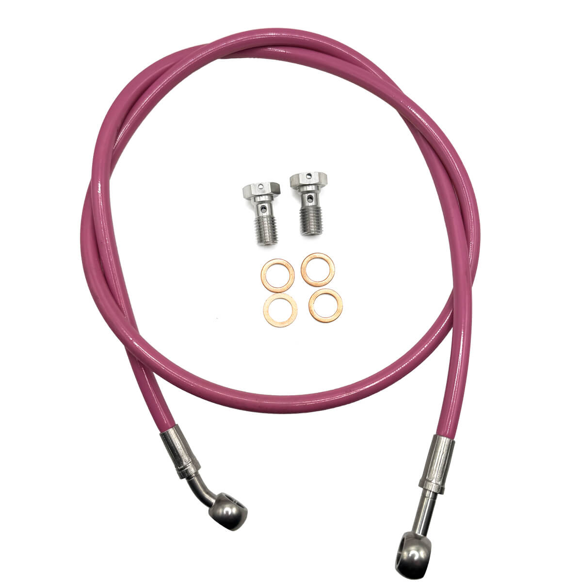 Kit Tubo Malha Aço de Travão Yamaha DT 50 LC/ LCD/E Rosa