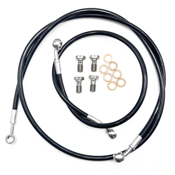 Kit Tubo Malha Aço de Travão Yamaha DTR 125 Preto