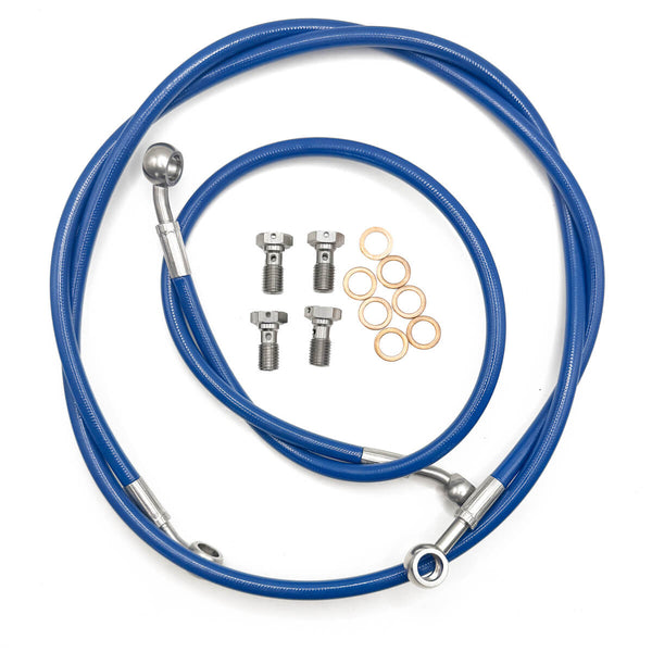 Kit Tubo Malha Aço de Travão Yamaha DTR 125 Azul