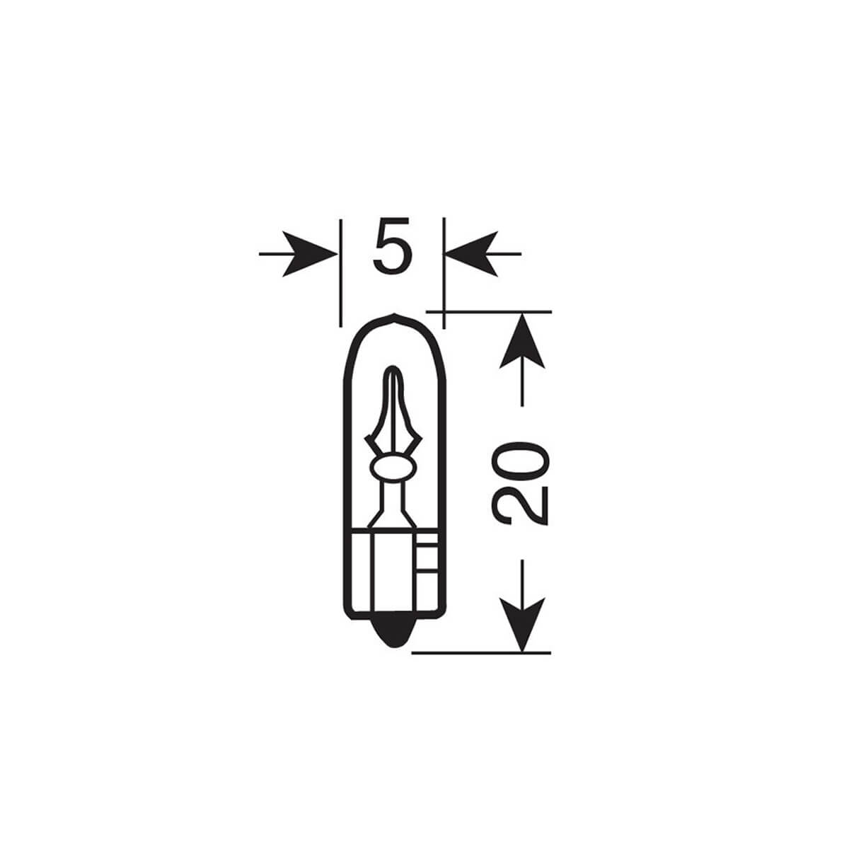 Lâmpada T5 BILUX 12V 1.2W (Instrumentos)