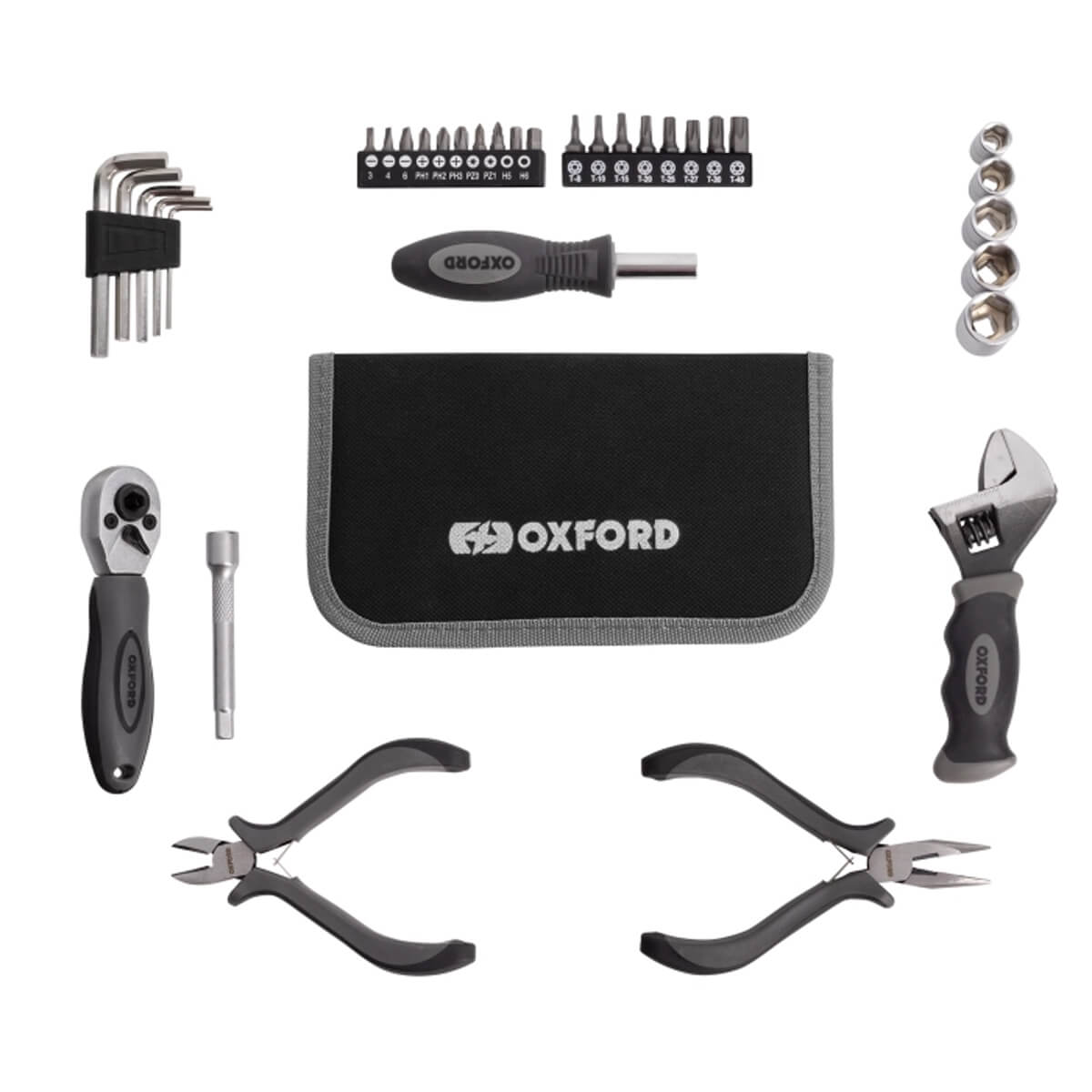 Kit Mala Ferramentas PRO V2 35 Peças Moto OXFORD