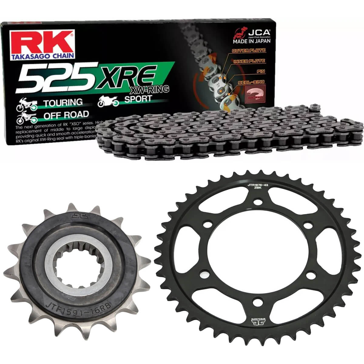 Kit Transmissão Reforçado RK Yamaha MT 07 (2014-2024)
