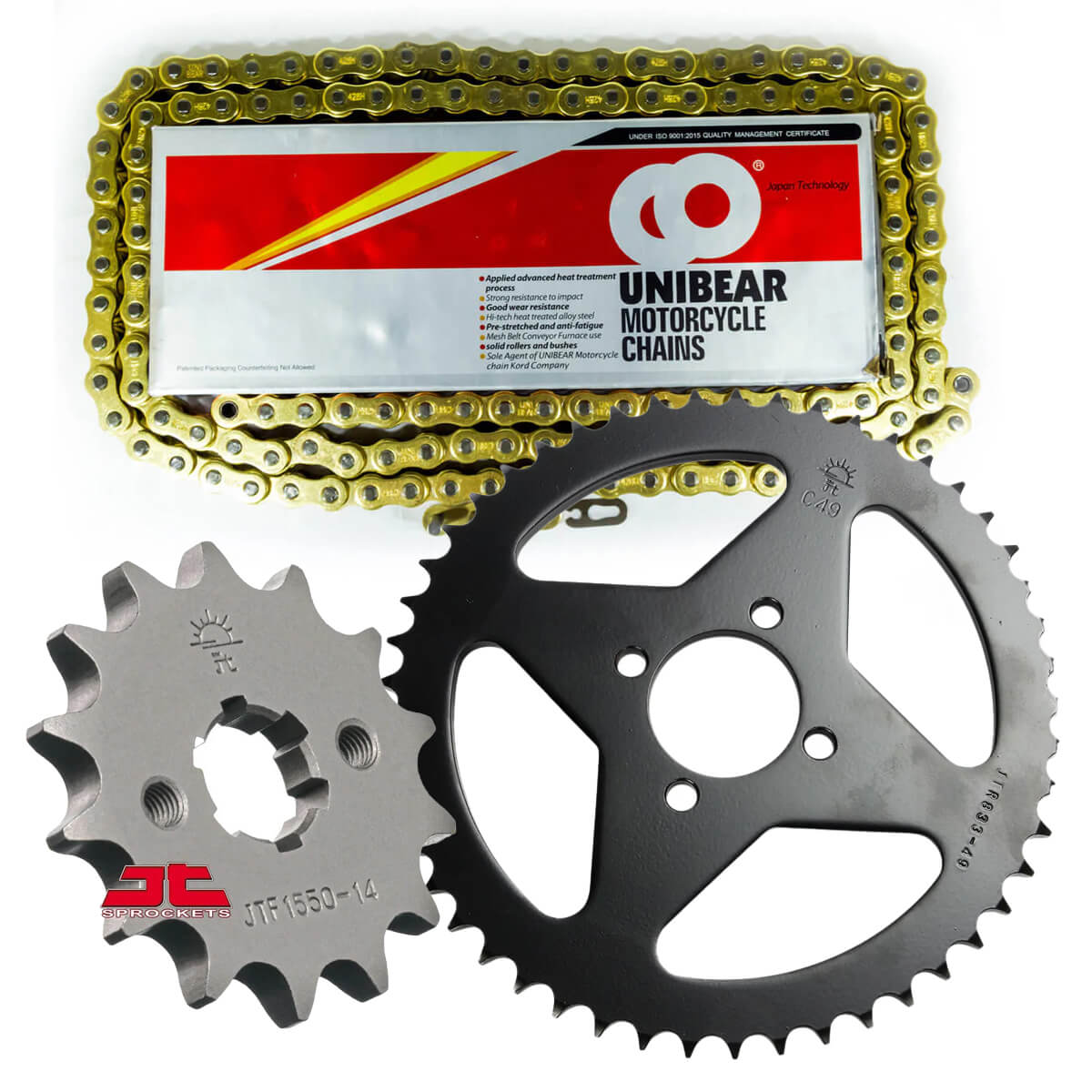 Kit Transmissão Yamaha DT 50 LCDE (14-49) Dourado