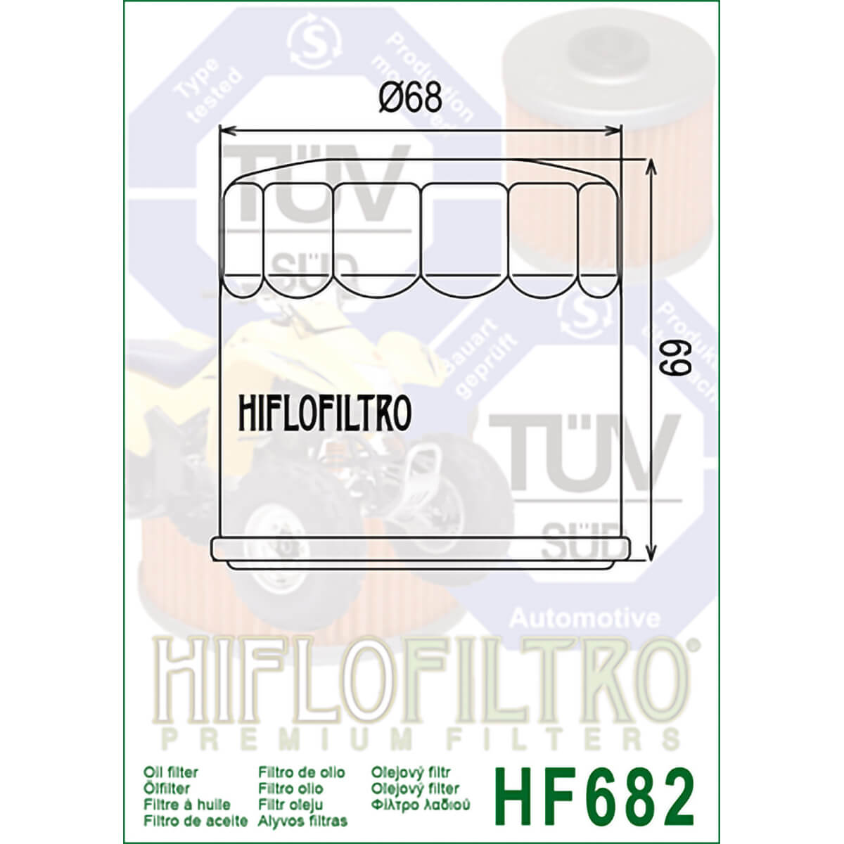 Filtro de Óleo HF682 Hiflofiltro
