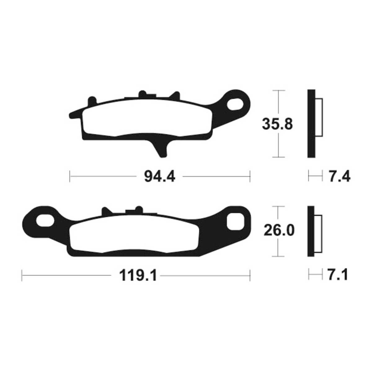 Pastilhas de Travão MO301 Kawasaki KFX 700/ KFX 450 R