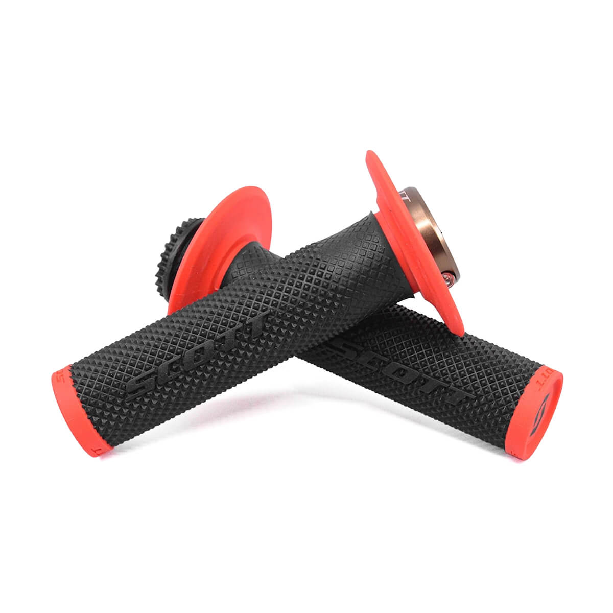 Punhos Lock-On Pretos/ Vermelhos SCOTT