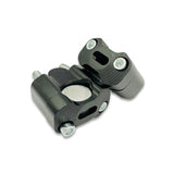 Potencias/elevadores de manillar de aluminio negro