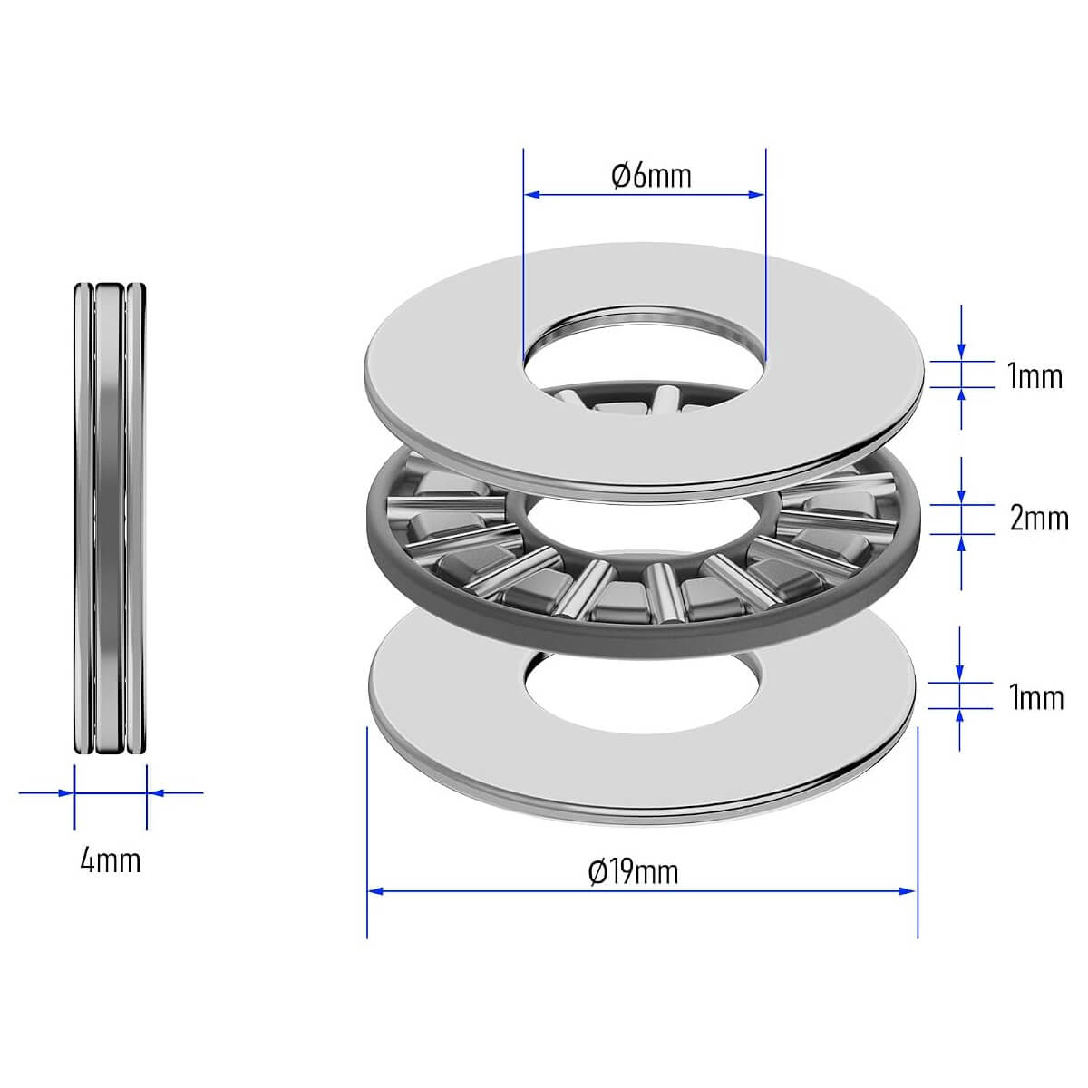 Rolamento de Encosto Embraiagem 6mm (Zundapp/ Famel/ Casal)