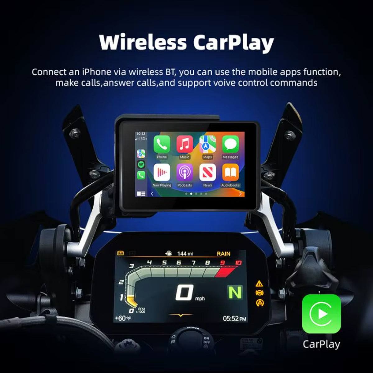 Carplay/ Android Auto MPAI-3 Ecrã 5" C/ Câmeras Octa-Core