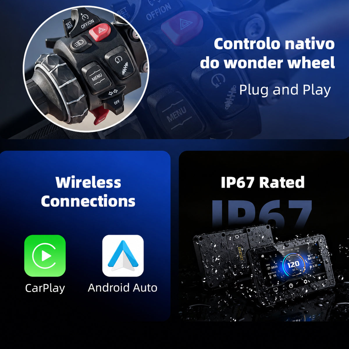 Carplay/ Android Auto MPBMW-1 Ecrã 5" - Plug & Play BMW