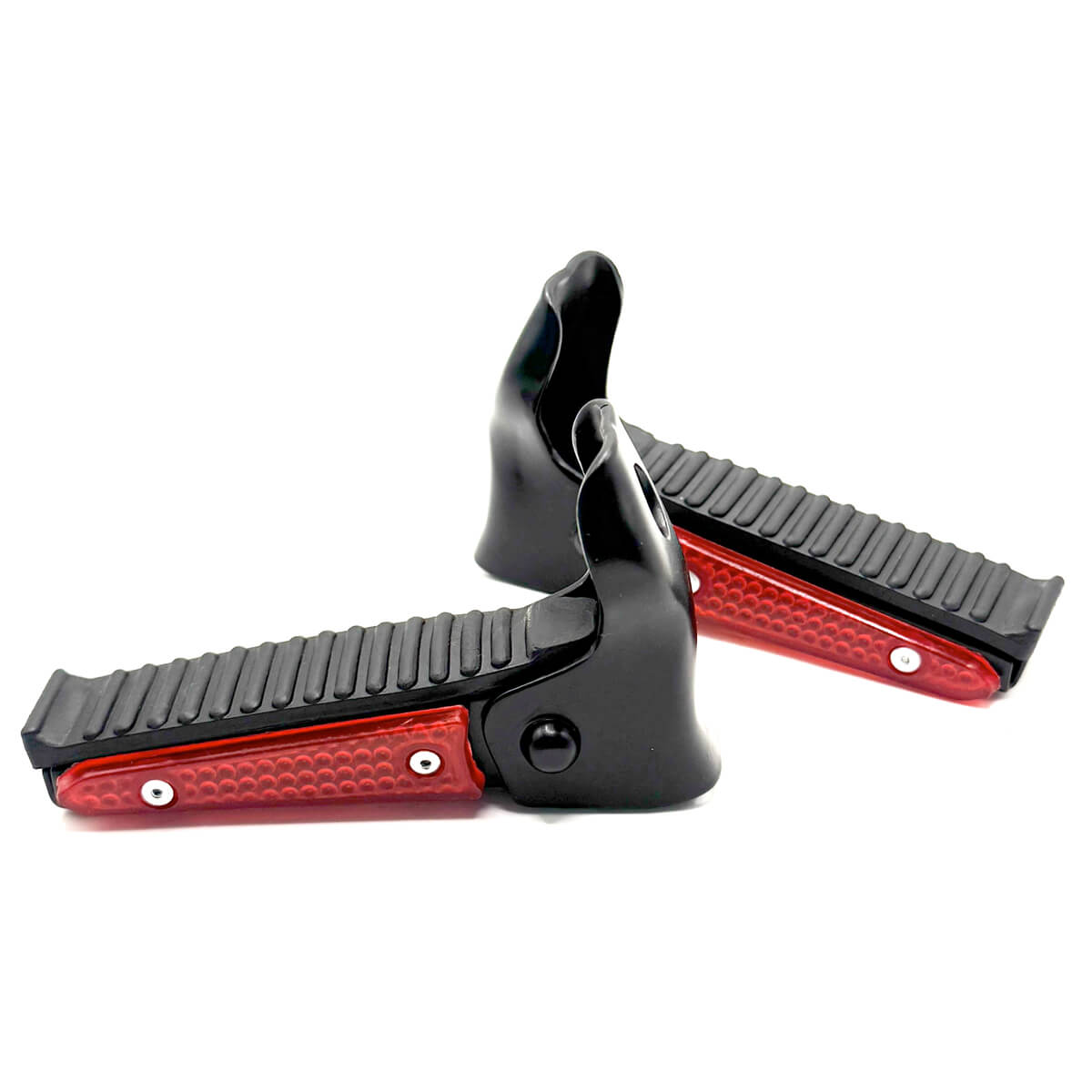 Pousa Pés 2º Passageiro Premium C/ Refletor Vermelho - Preto
