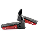 Pousa Pés 2º Passageiro Premium C/ Refletor Vermelho - Preto