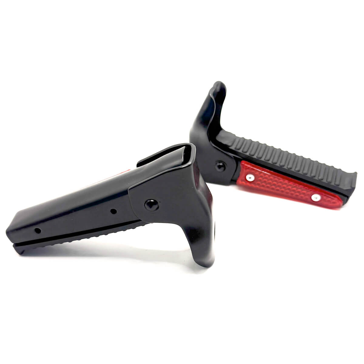 Pousa Pés 2º Passageiro Premium C/ Refletor Vermelho - Preto